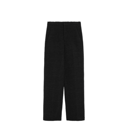 MAYFEYR - Loulou Studio - Black Straight Boucle Trousers - ALSTONPLBLK