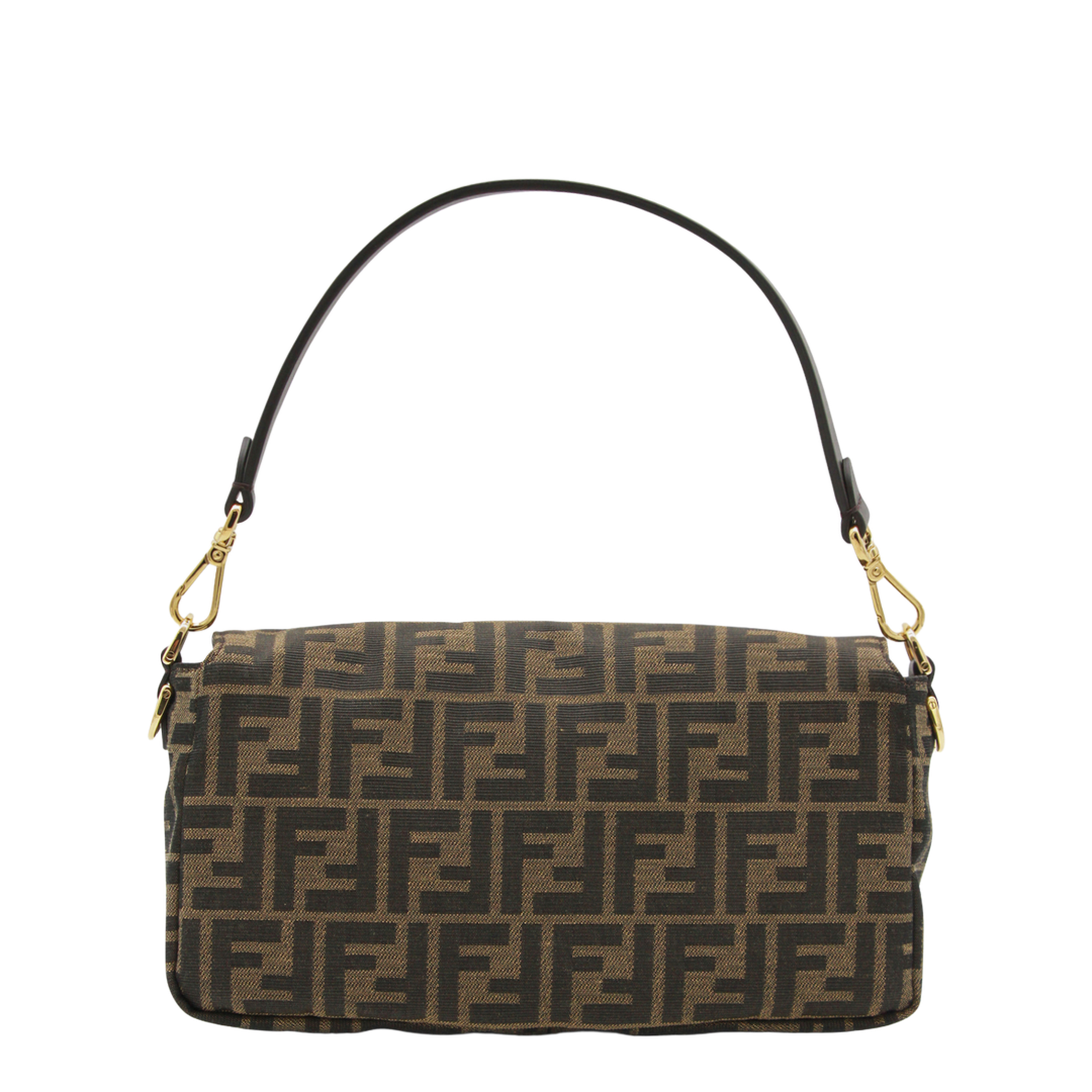 Baguette Medium FF Jacquard Shoulder Bag - Tobacco Brown