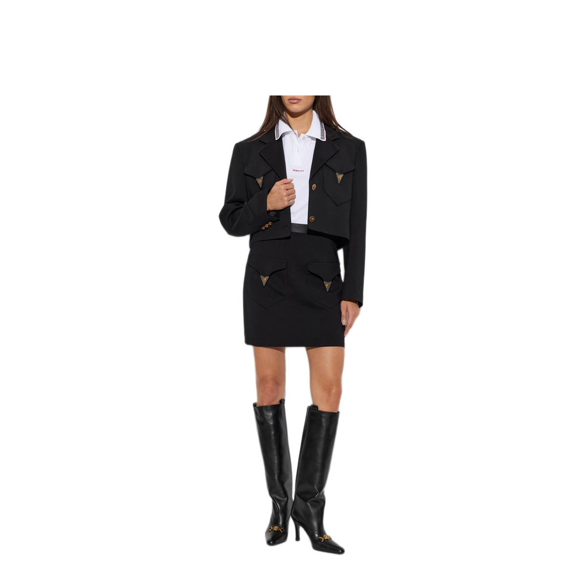 MAYFEYR - Versace - Short Jacket With Appliqués - 10258751A183051B000