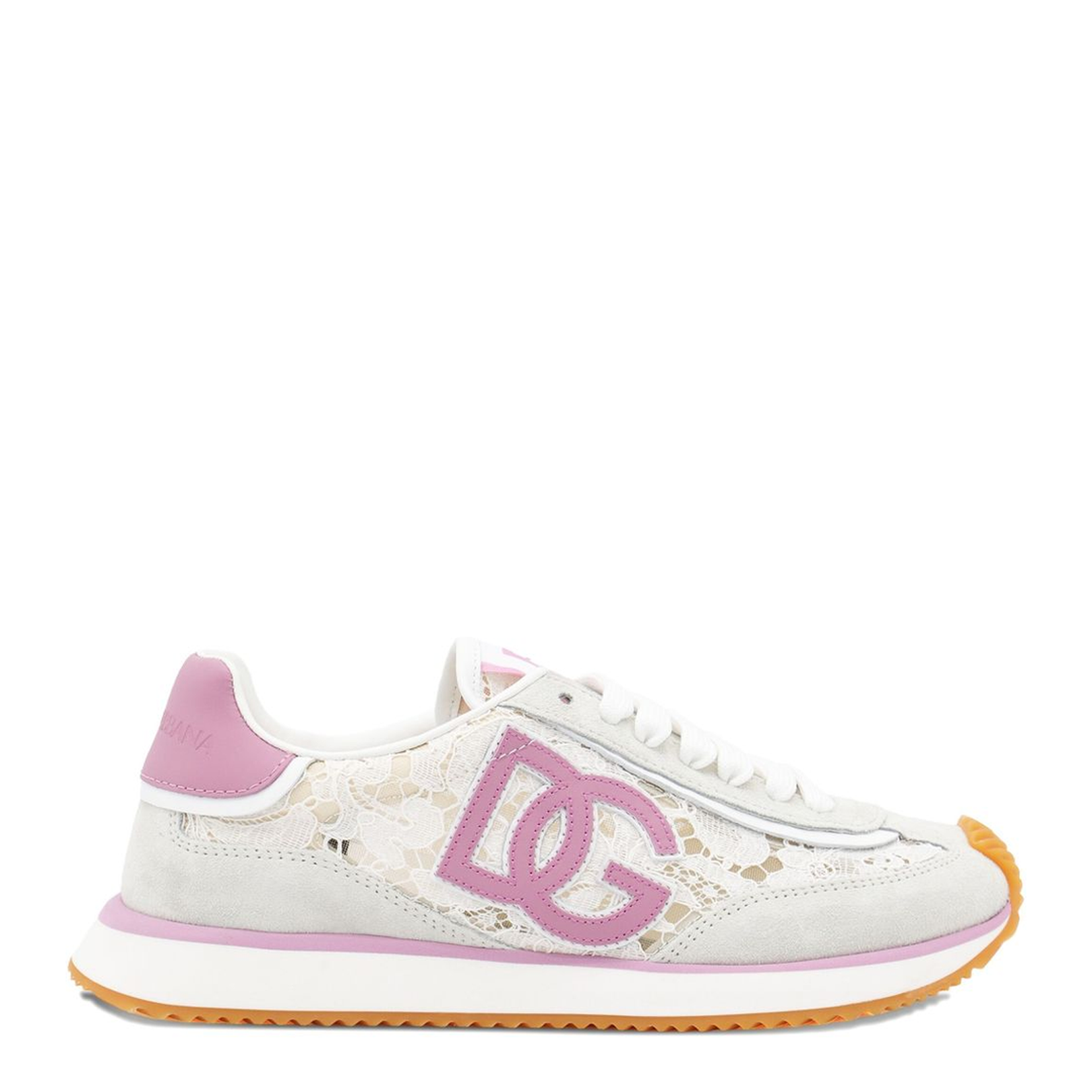 Cushion Sneakers in Lace and Fabric