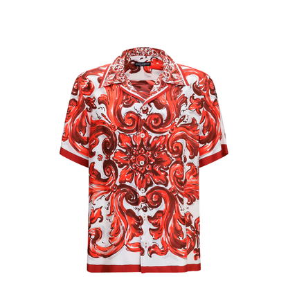 MAYFEYR - Dolce & Gabbana - Maiolica Print Hawaii Shirt In Silk Twill - G5JH9THI133
