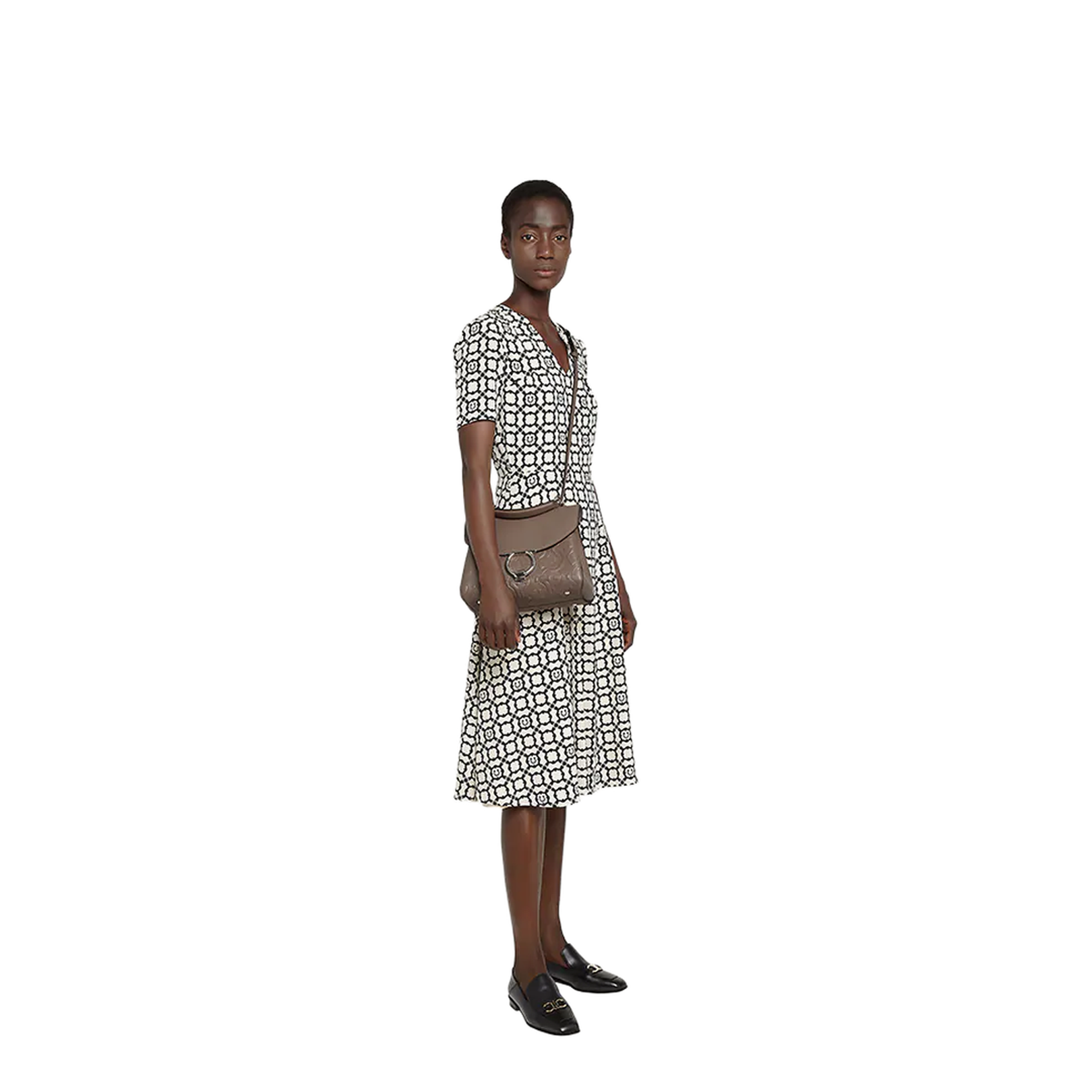 Margot Gancini Embossed Shoulder Bag