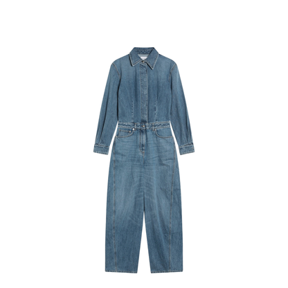 Denim Wide Jumpsuit
