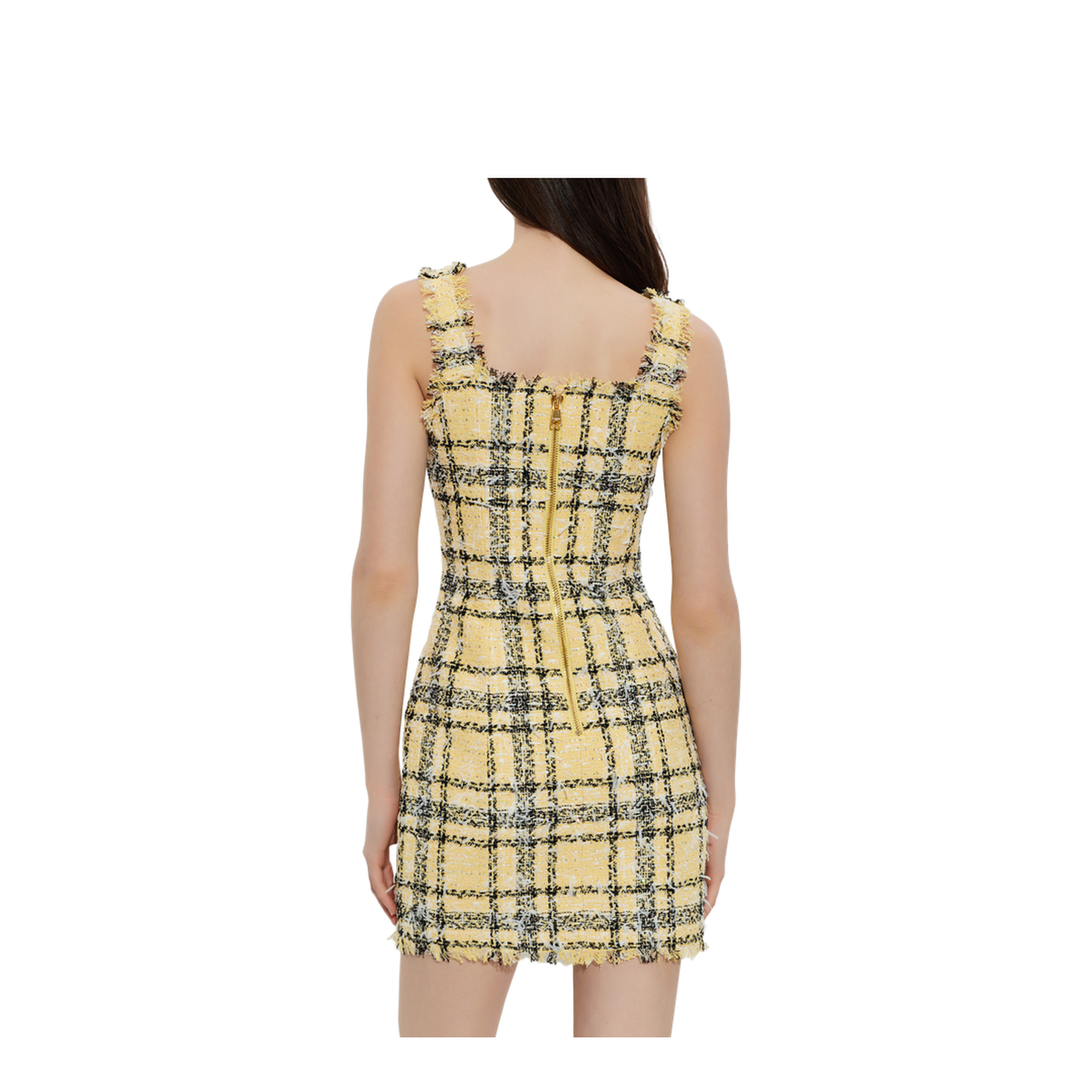 Short Strappy Dress in Glitter Tweed