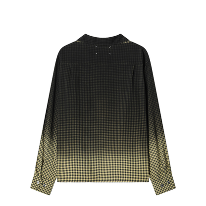 MAYFEYR - Maison Margiela - Gradient Check Viscose Shirt In Yellow And Black - S50DT0069M35691001F
