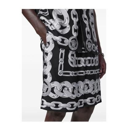 Silk Medusa Chains Bermuda Shorts