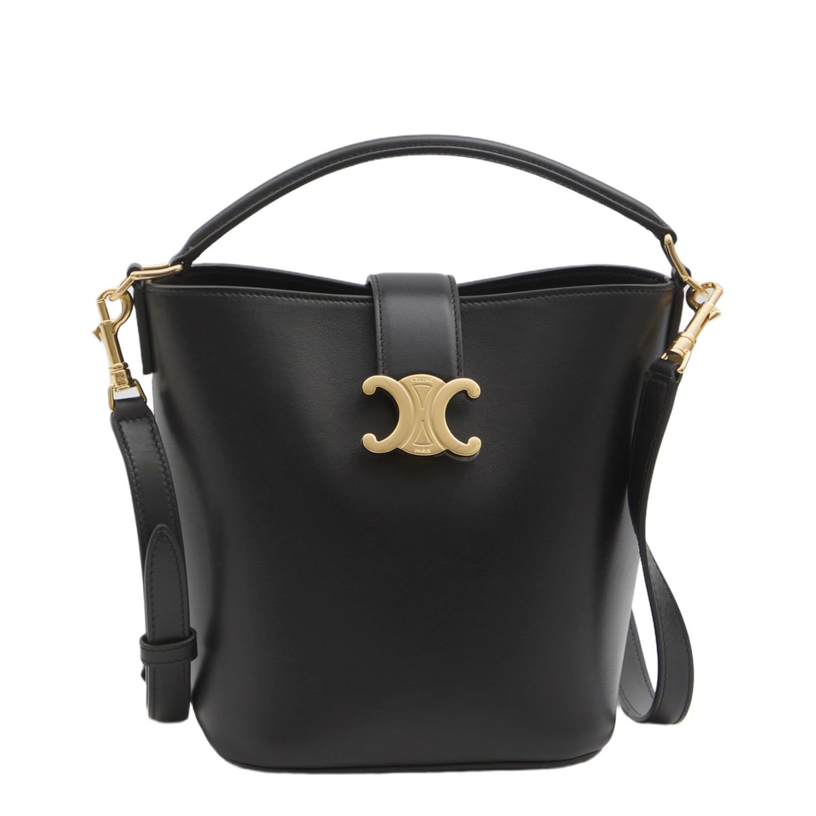 Small Louise Bag in Black Calfskin Leather