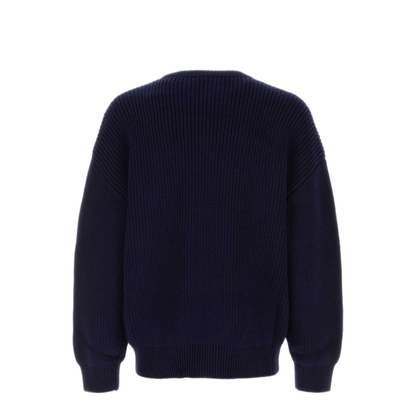 MAYFEYR - Marine Serre - Ms Half Cardigan Knit Crewneck Sweater - UTK003ACKNI0525BL90