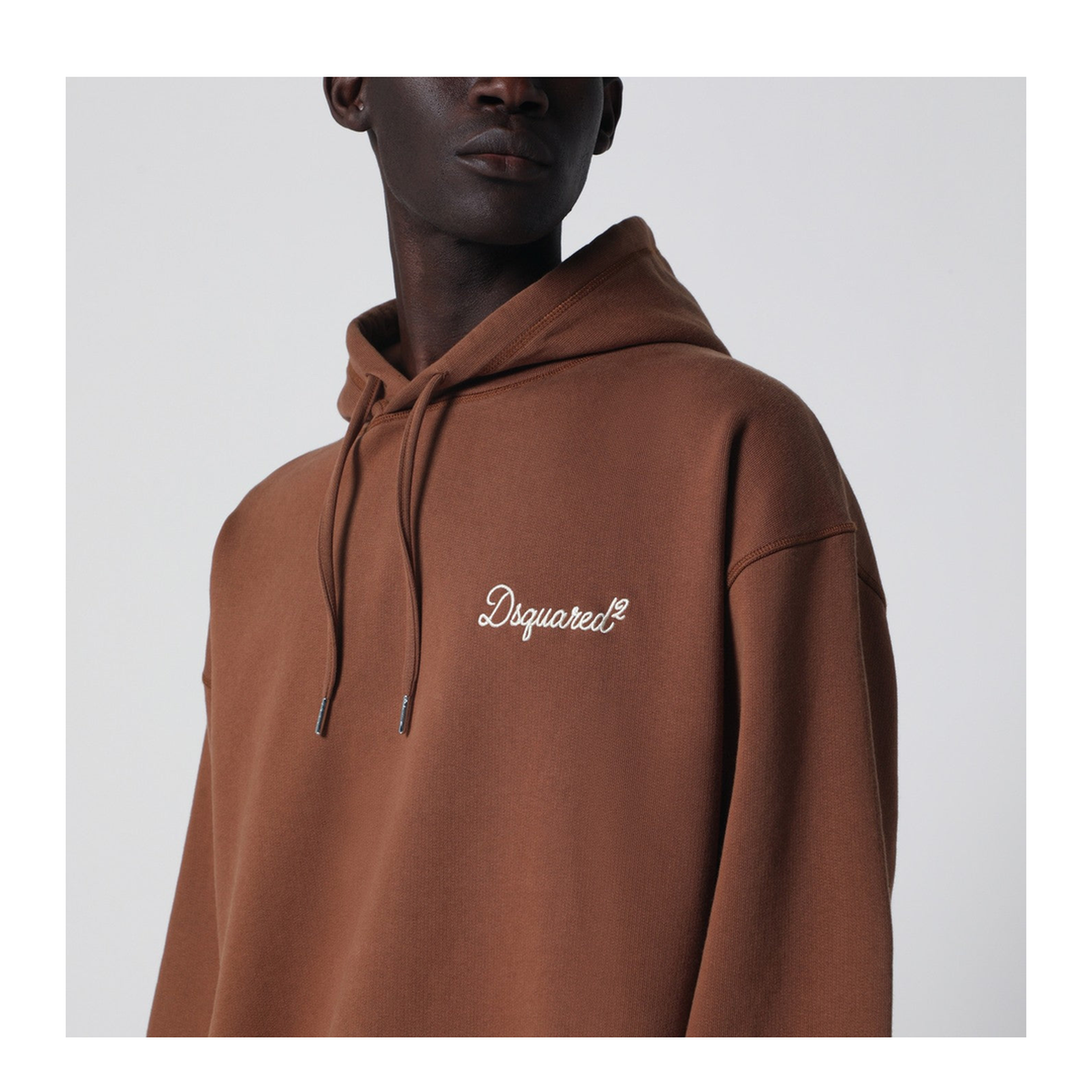 Brown Relaxed-Fit Sweatshirt with Logo