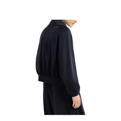 Shiny Zipper Pull Sweatshirt