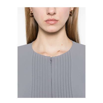Jacket in Pleated Fluid Armure Fabric