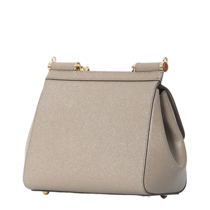 Sicily Medium Calfskin Handbag - Fango