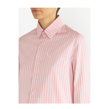 Embroidered-logo Striped Shirt