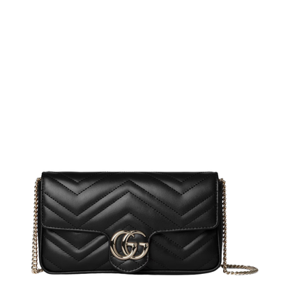 Marmont Small Leather Shoulder Bag - Black