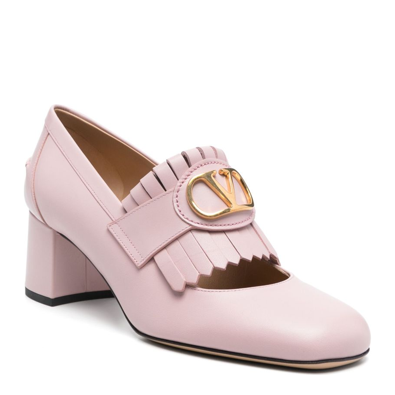 VLogo Signature Leather Loafers