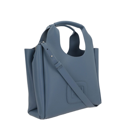 Indigo Blue Bag with Two Top Handles and Adjustable Detachable Shoulder Strap