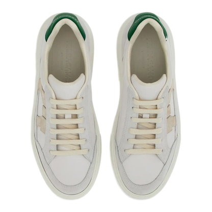 MAYFEYR - Ferragamo - Leather Sneakers With Gancini Patch - 0235880769881BIANCO