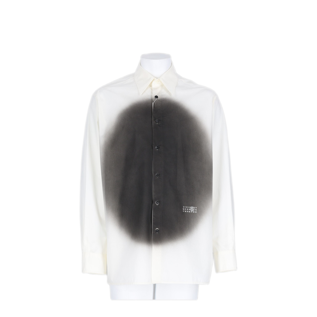 White Shirt with Spray Print