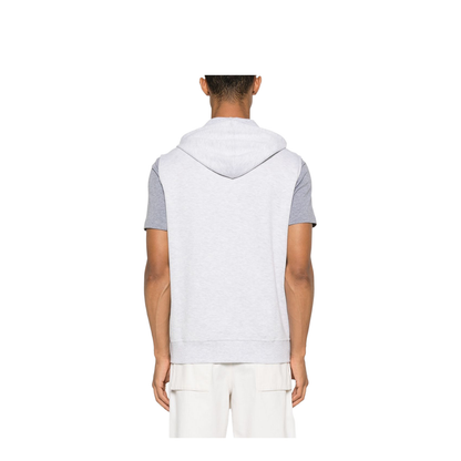 Cotton Blend Sleeveless Hoodie