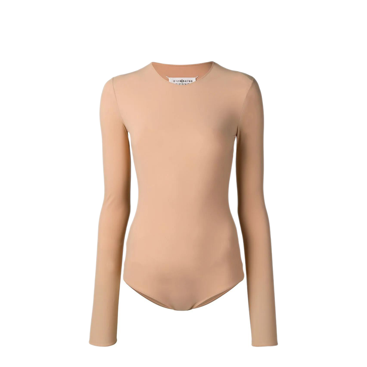 Skin Pink Stretch Nylon Bodysuit