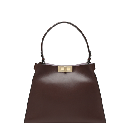 Way Medium Leather Shoulder Bag - Dark brown