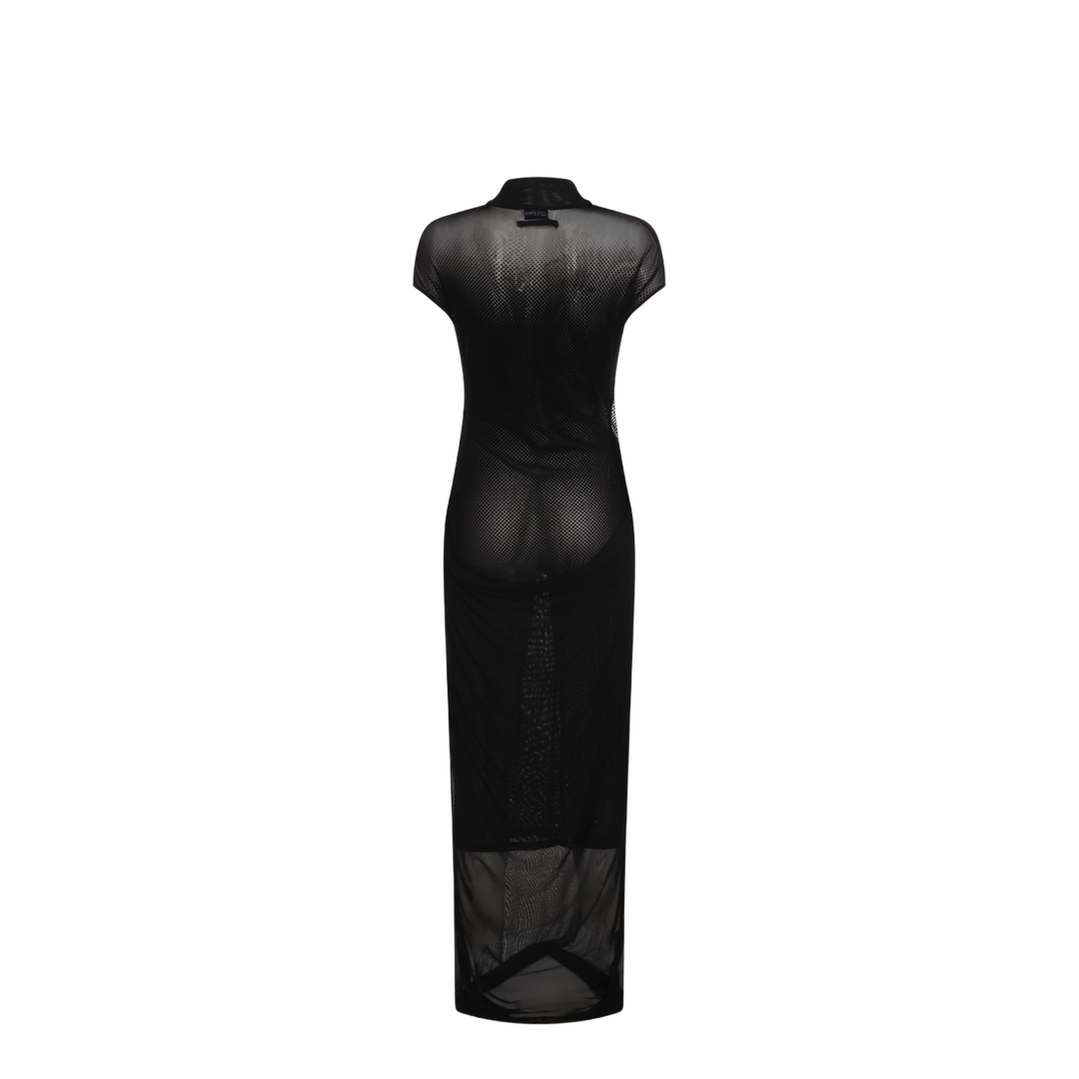 Mesh Dress with Flocked Logo