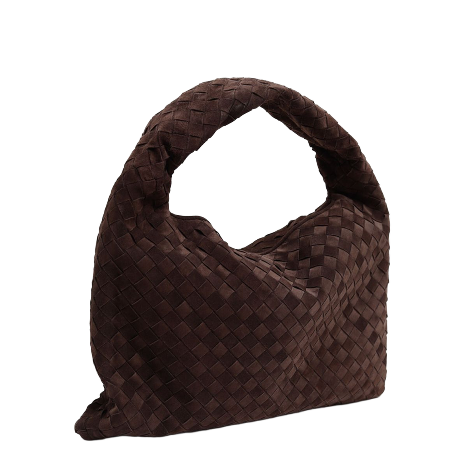 Hop Small Suede Hobo Bags - Brown