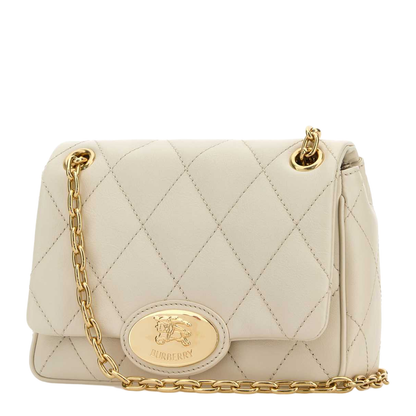 Ivory Leather Small Strand Shoulder Bag