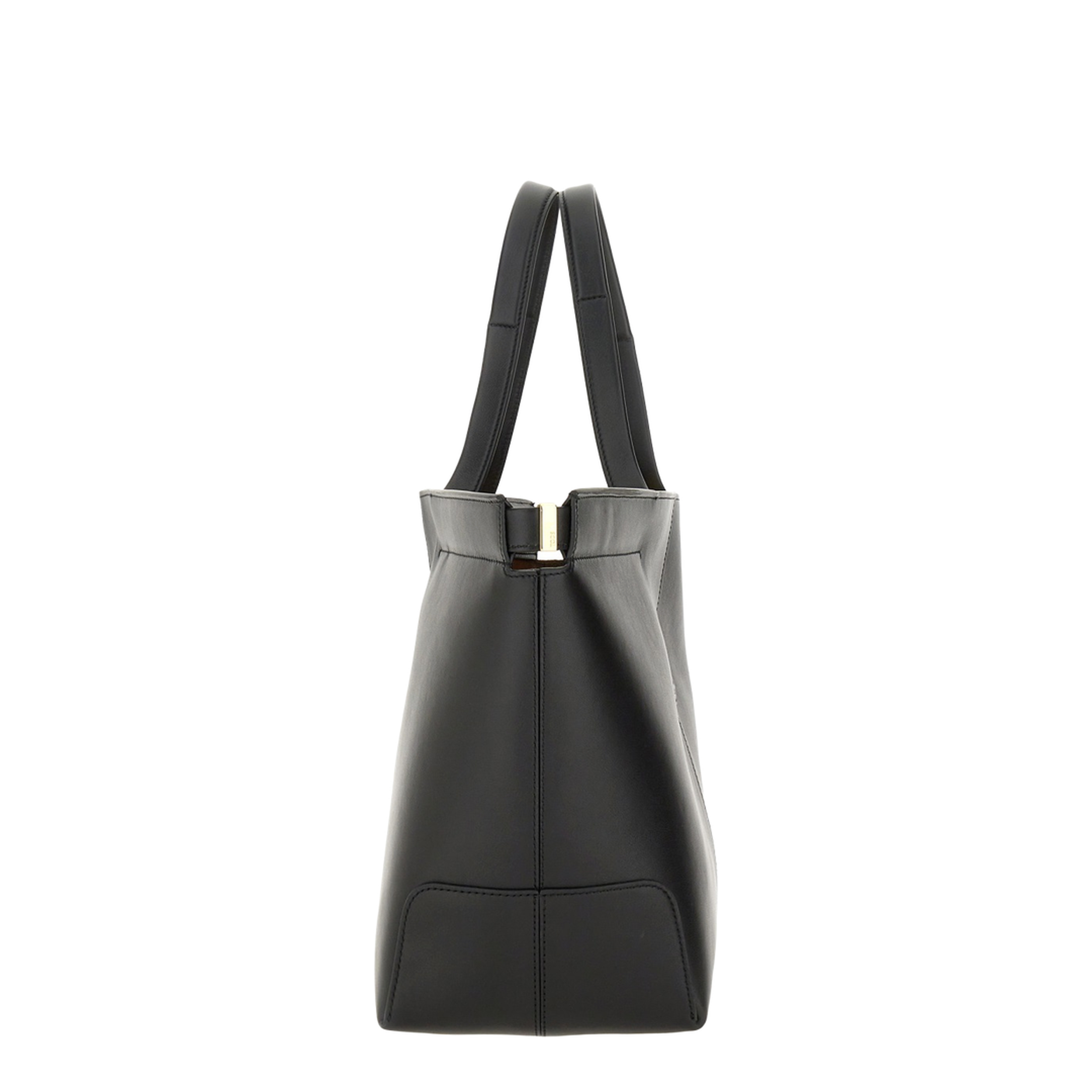 Di Bag Folio Medium-Small Leather Tote Bag - Black