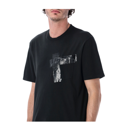 Taped Cotton Jersey T-Shirt In Black
