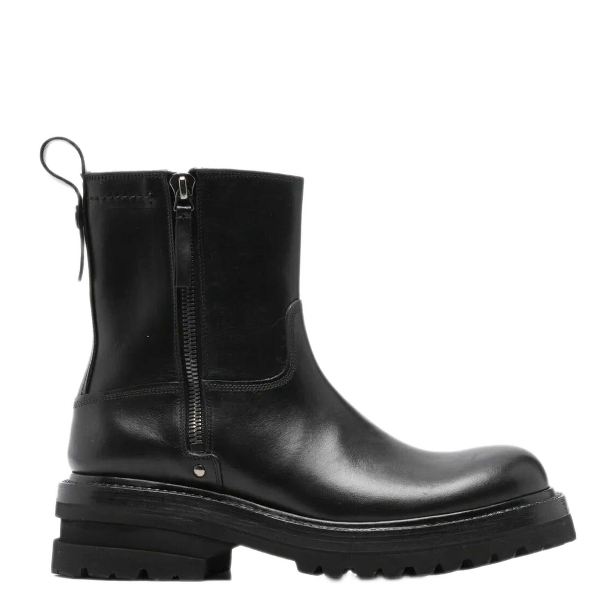 MAYFEYR - PREMIATA - Elba Leather Ankle Boots With Zip - 32338NERO