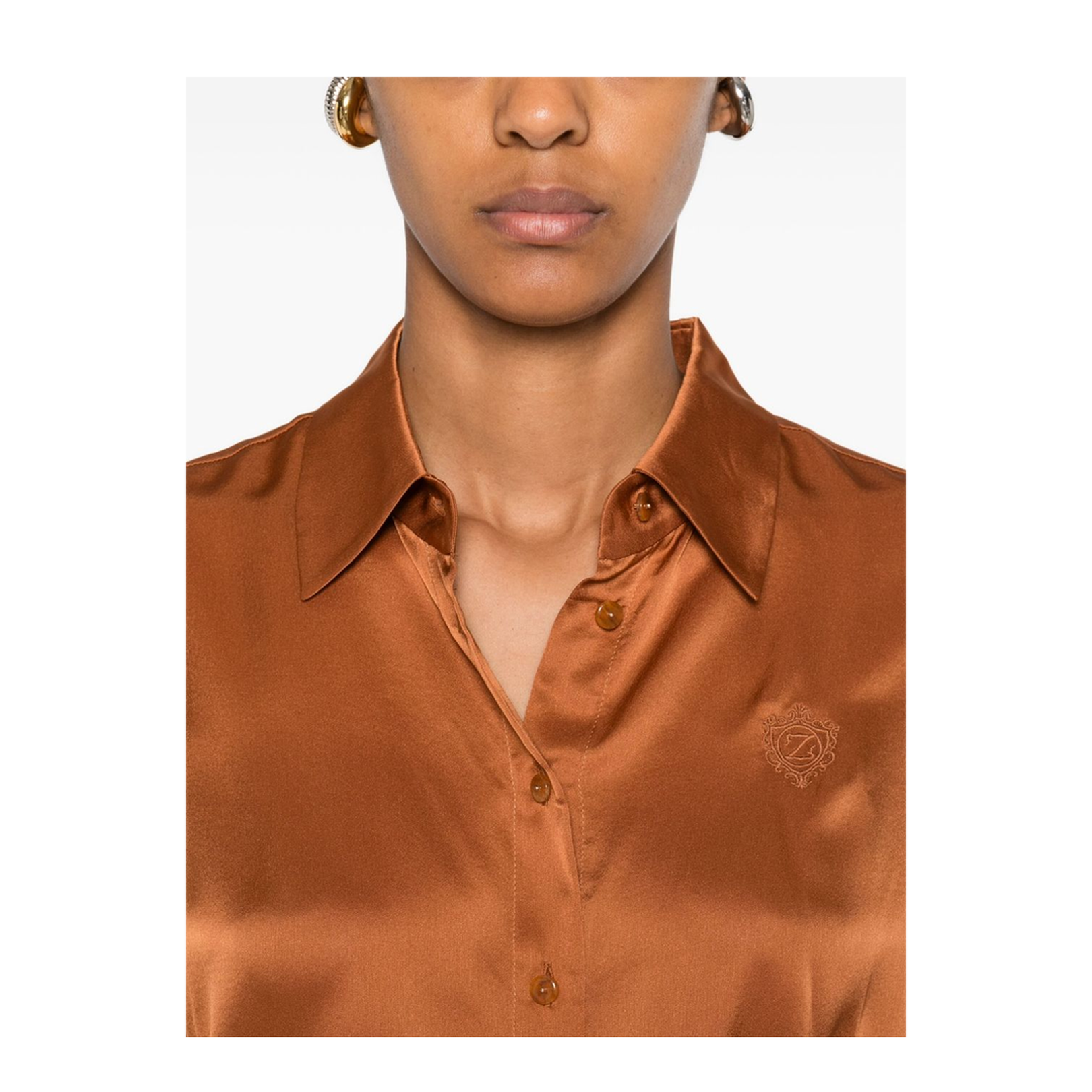 Hypnotic Satin Shirt Olive