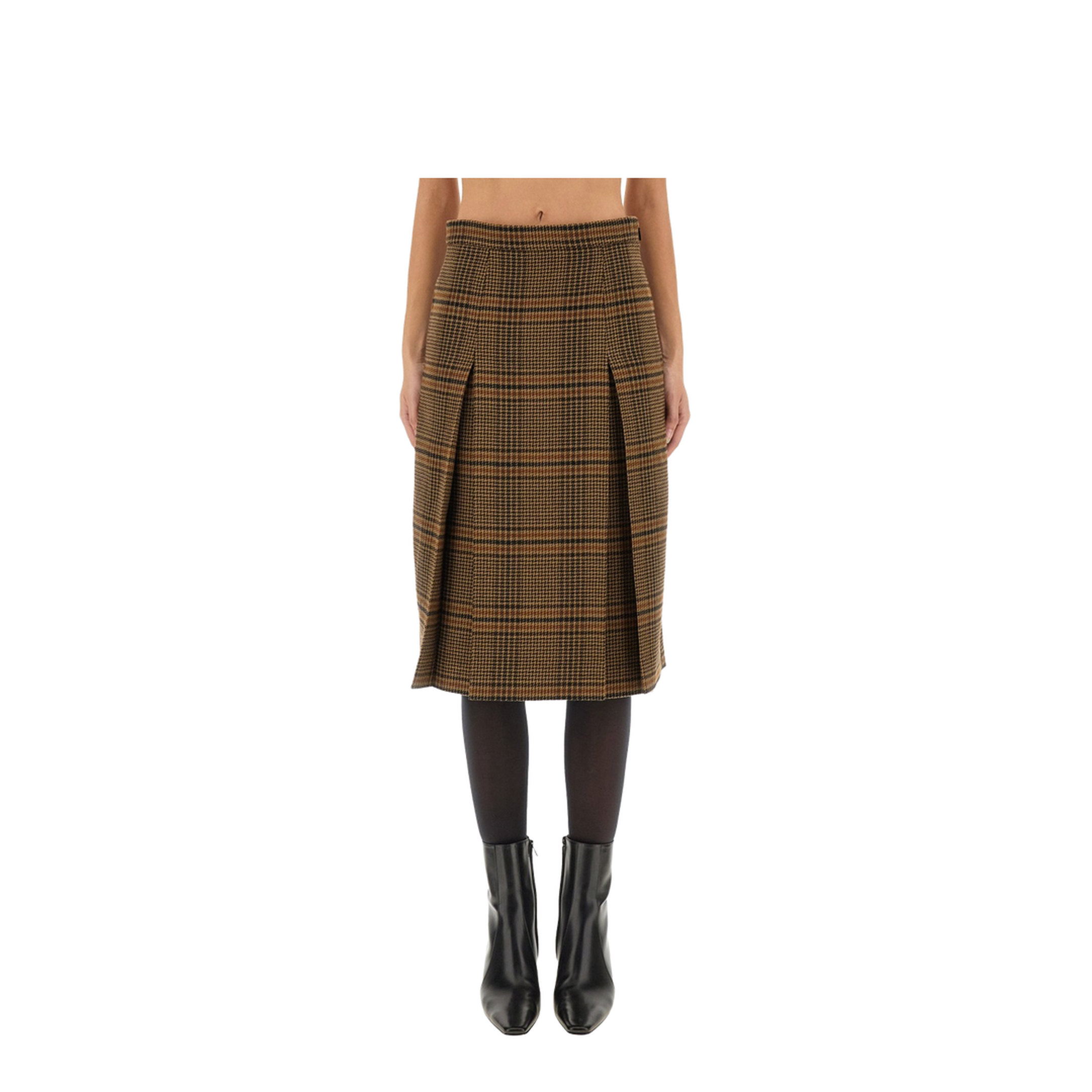 Wool and Cashmere Midi Skirt