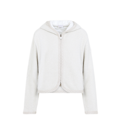 MAYFEYR - Moncler - White Zip Up Cardigan - L20938G0003989BKG037