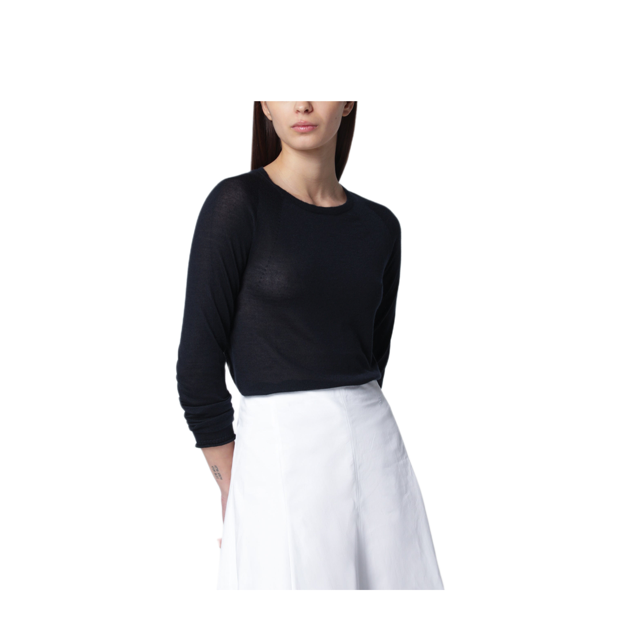 MAYFEYR - Roberto Collina - Navy Blue Crewneck Sweater In Cashmere - 261FXA02001WS10