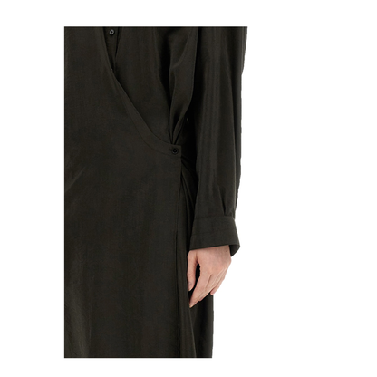 Straight Collar Twisted Dress