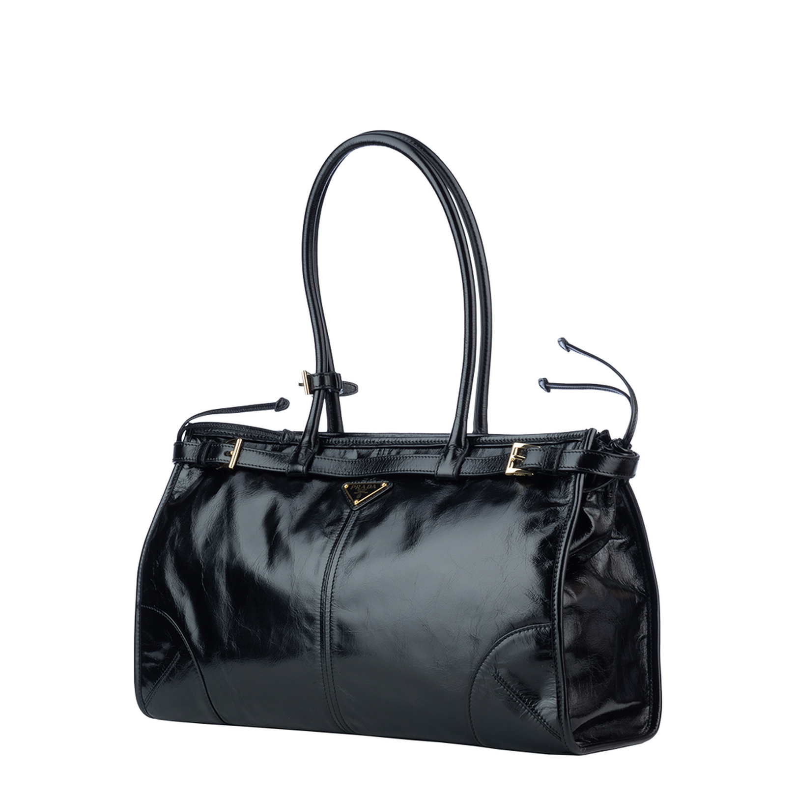 Black Leather Shoulder Bag