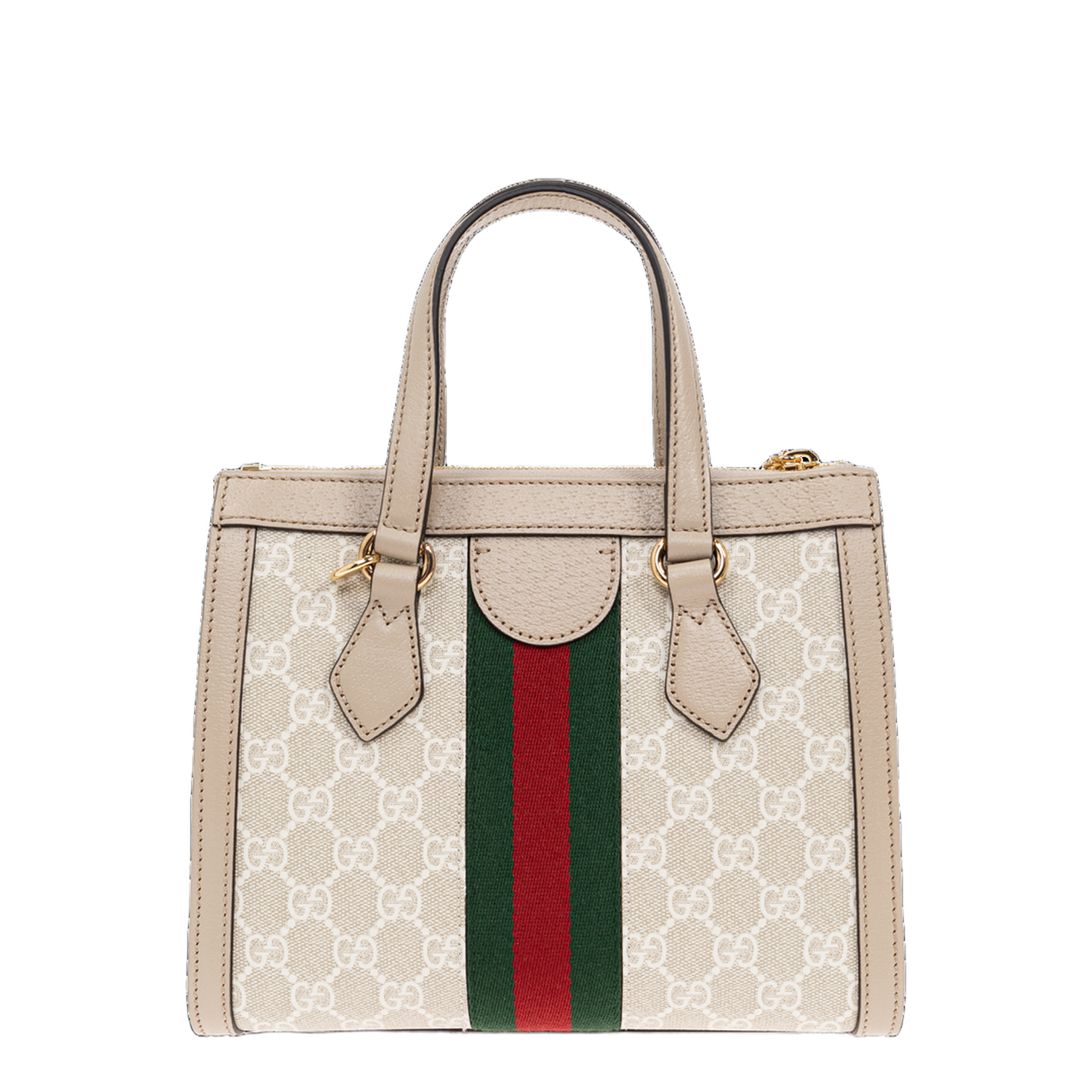 Ophidia Small Canvas Tote Bag - Beige