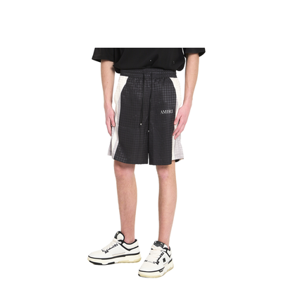 Black Ma Quad Drawstring Patterned Shorts