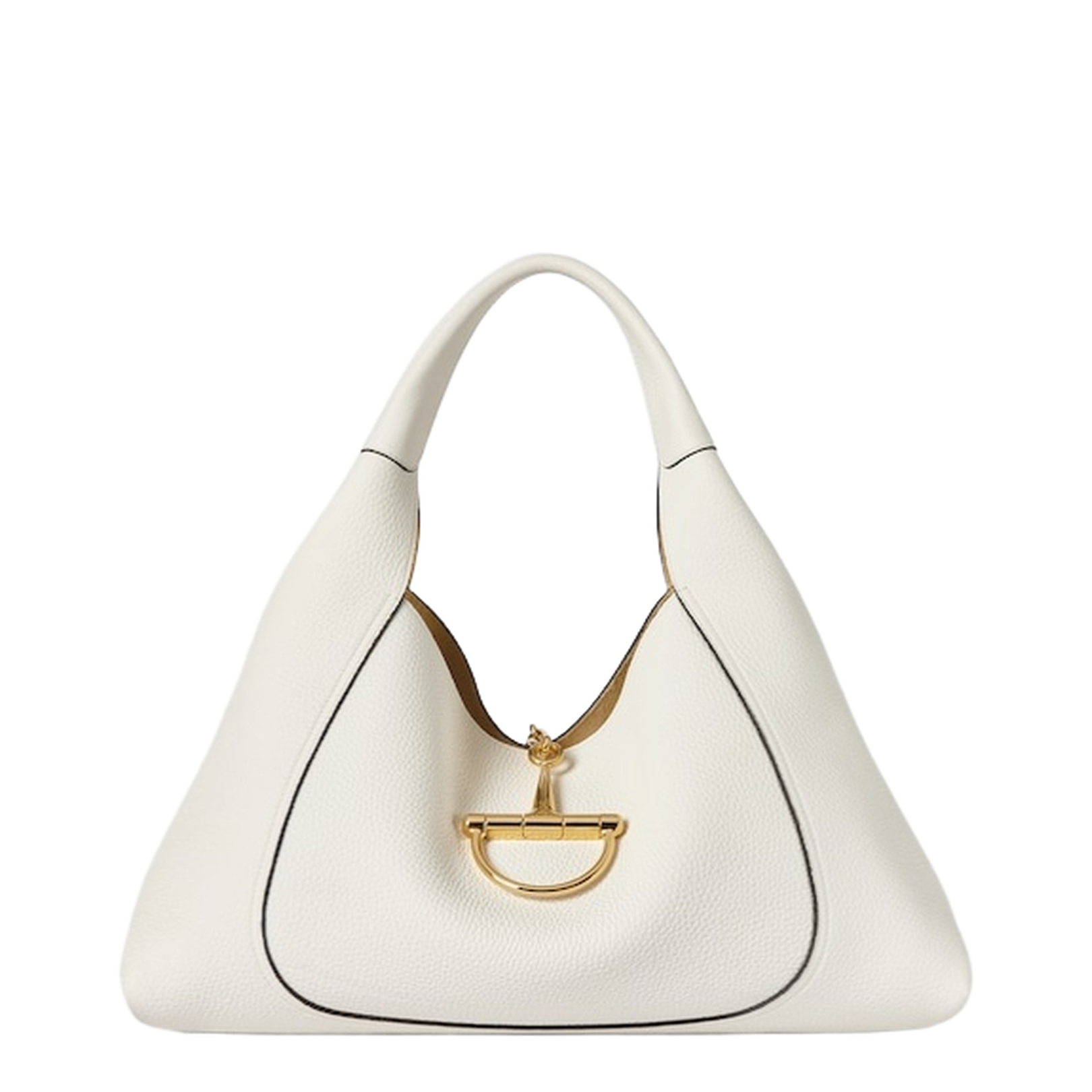 Softbit Maxi Shoulder Bag in White Leather