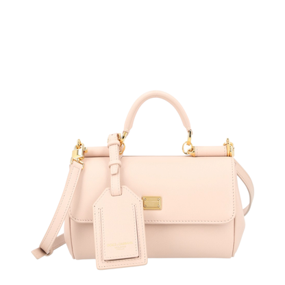 My Sicily Mini Calf Leather Top-Handle Bag - Beige