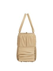 Mini Arco Tote Bag In Beige Porridge & M Brass