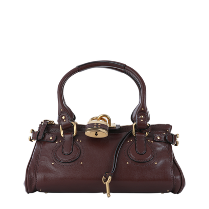 Paddington Buffalo Leather Shoulder Bag - Garnet