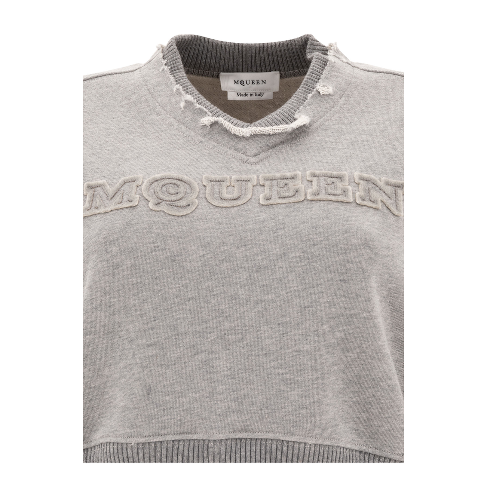 Logo Cotton Cropped Sweatshirt