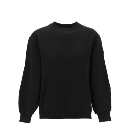Black Cotton Oversize Sweatshirt