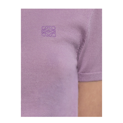 Short Sleeve Sweater in Cotton Blend White