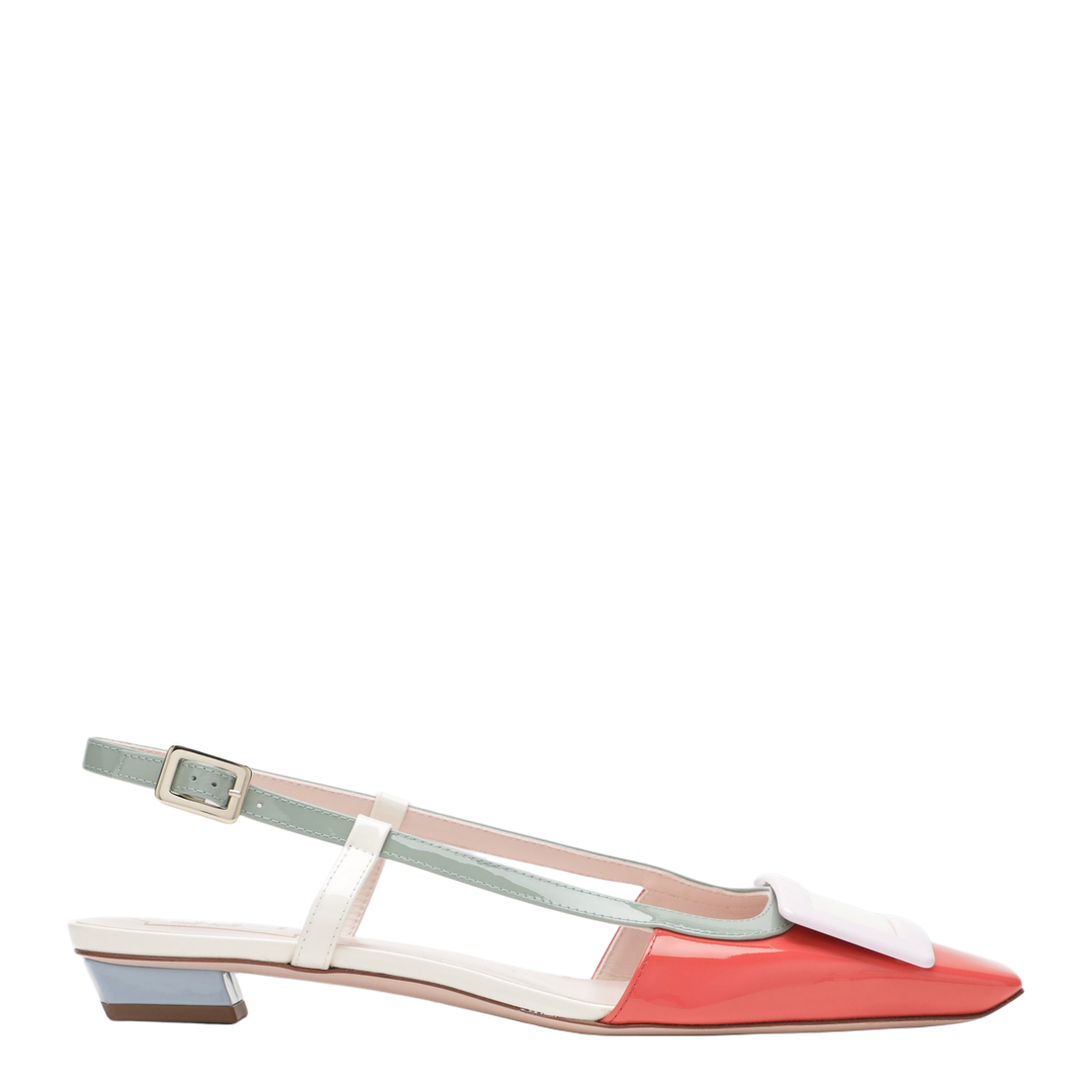 MAYFEYR - Roger Vivier - Multicolour Belle Vivier Slingback Ballerinas In Patent Leather - RVW00725601D1P6L91