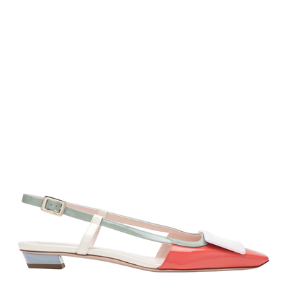 MAYFEYR - Roger Vivier - Multicolour Belle Vivier Slingback Ballerinas In Patent Leather - RVW00725601D1P6L91