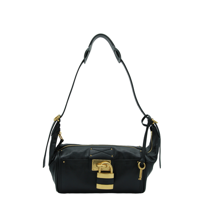 Paddington Grained Buffalo Leather Crossbody - Black