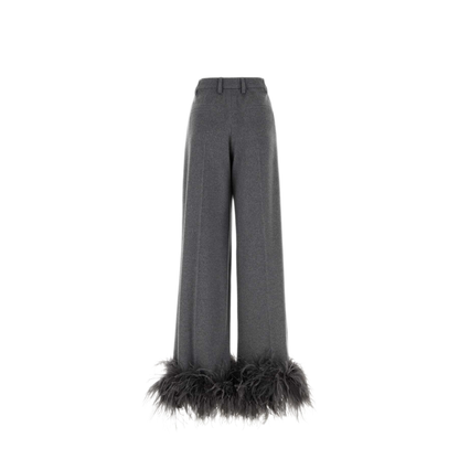 MAYFEYR - Prada - Grey Cashmere Wide Leg Pant - P263HPSOOO133CF0031